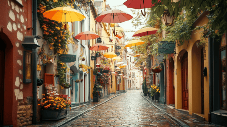 9 Most Beautiful Umbrella Streets in Europe!